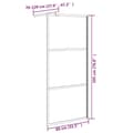 Miniatyrbillede 7 af 7: vidaXL brusevæg 80x195 cm halvmatteret sikkerhedsglas sort