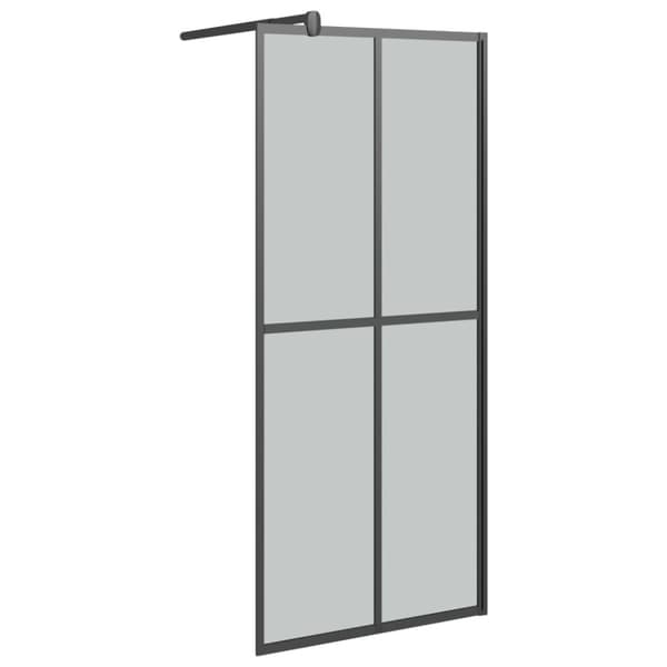 vidaXL brusevæg 90x195 cm mørk hærdet glas