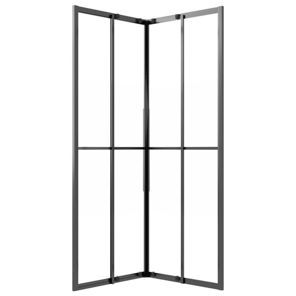 vidaXL Suihkukaappi puolihuurrettu ESG 80x80x180 cm musta