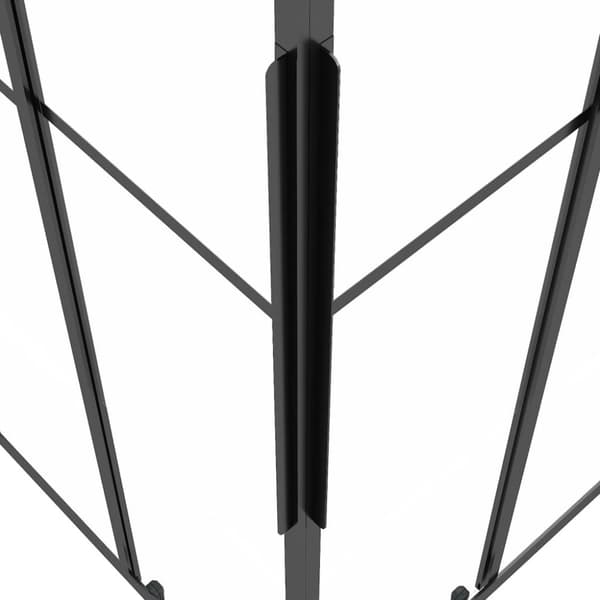 vidaXL Suihkukaappi puolihuurrettu ESG 80x80x180 cm musta