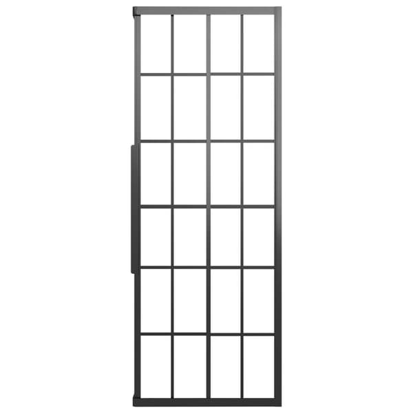 vidaXL brusekabine 70x70x180 cm matteret sikkerhedsglas sort