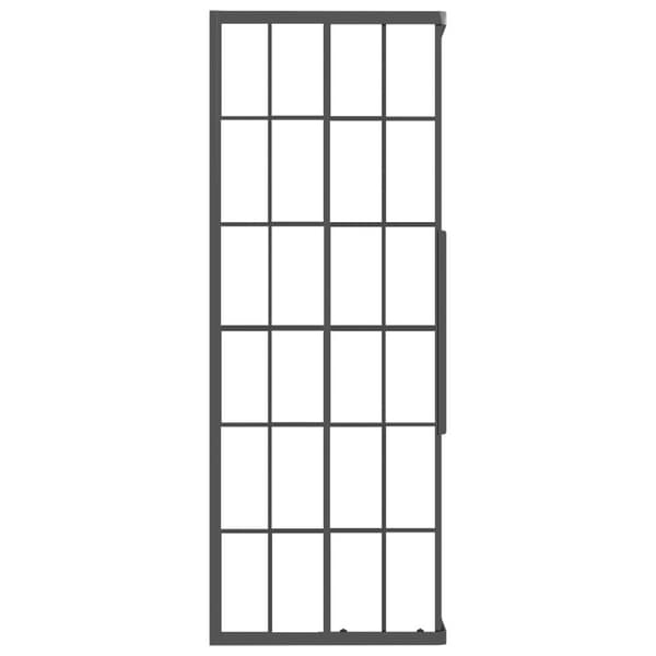 vidaXL brusekabine 70x70x180 cm matteret sikkerhedsglas sort