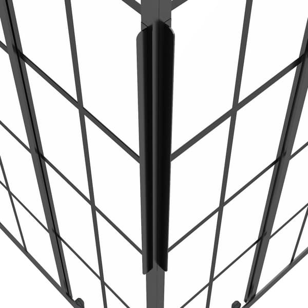 vidaXL brusekabine 70x70x180 cm matteret sikkerhedsglas sort