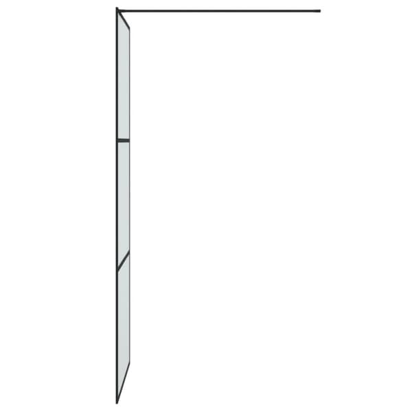 vidaXL brusevæg 80x195 cm matteret sikkerhedsglas sort