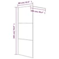 Miniatyrbillede 7 af 7: vidaXL brusevæg 80x195 cm matteret sikkerhedsglas sort
