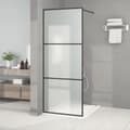 Miniatyrbillede 1 af 7: vidaXL brusevæg 80x195 cm matteret sikkerhedsglas sort