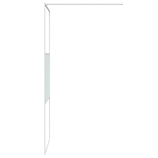 vidaXL brusevæg 80x195 cm klart sikkerhedsglas hvid