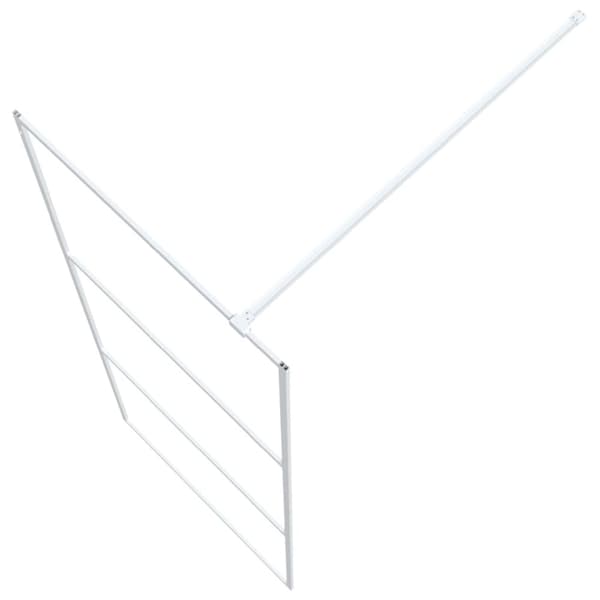 vidaXL brusevæg 80x195 cm klart sikkerhedsglas hvid