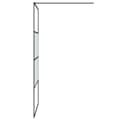 Miniatyrbillede 4 af 7: vidaXL brusevæg 100x195 cm halvmatteret sikkerhedsglas sort