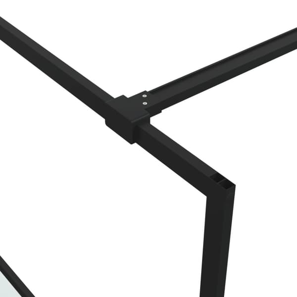 vidaXL brusevæg 100x195 cm halvmatteret sikkerhedsglas sort