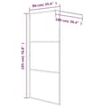 Pikkukuva 7 / 7: vidaXL Walk-in suihkuseinäke valkoinen 90x195 cm kirkas ESG-lasi