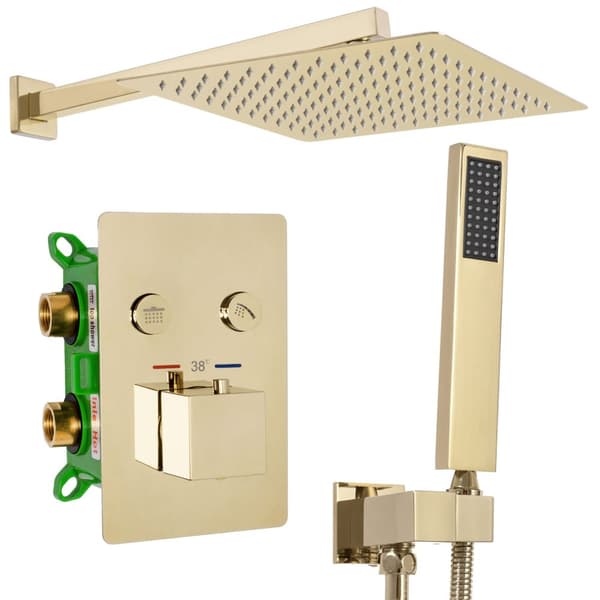 DOLD DUSCH SET FENIX DAVIS GOLD MED TERMOSTAT + LÅDA