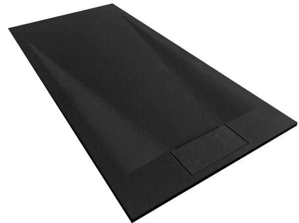 BASALT duschbrosch, svart, 80x100