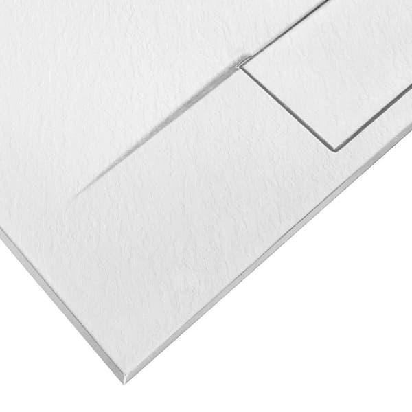 BASALT brusebroche, hvid, 90X90