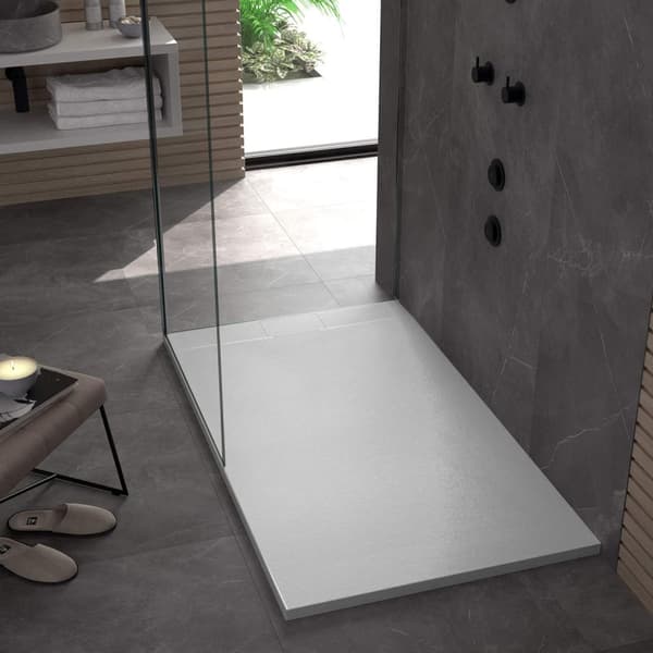 BASALT duschbrosch, vit, 80X100
