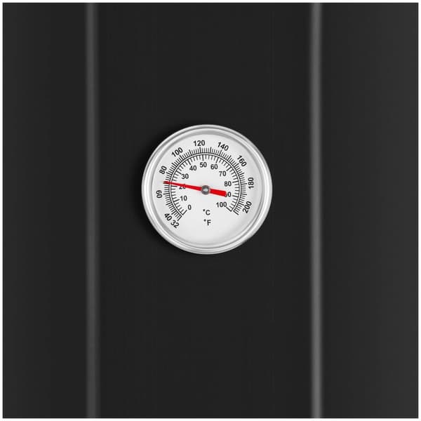 Uniprodo - Soluppvärmd utedusch - 35 l tank - Inkl. takdusch, vattenkran, termometer