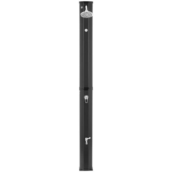 Uniprodo - Soluppvärmd utedusch - 35 l tank - Inkl. takdusch, vattenkran, termometer