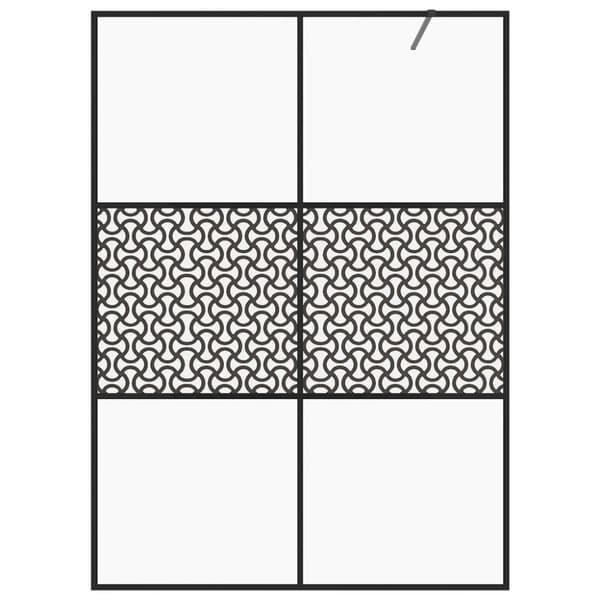 brusevæg 140x195 cm med klart sikkerhedsglas