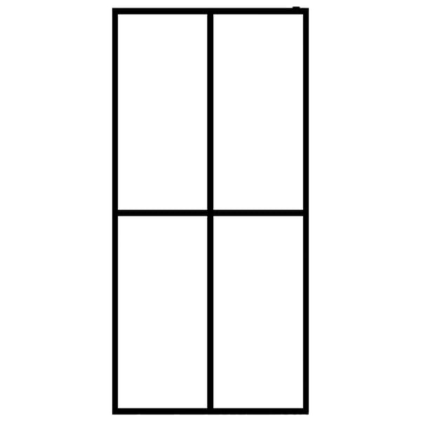 bruseafskærmning 140x195 cm hærdet glas matteret
