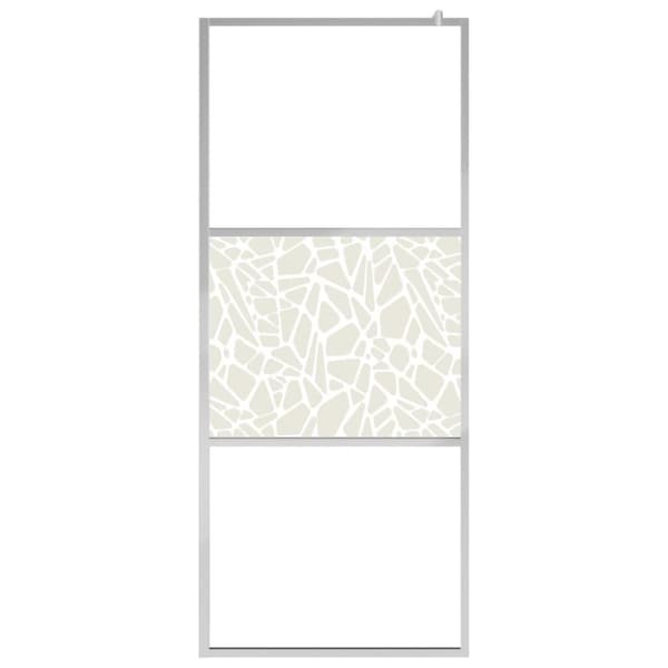 brusevæg ESG-glas med stendesign 80x195 cm