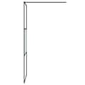 Miniatyrbillede 4 af 7: brusevæg 80x195 cm halvmatteret sikkerhedsglas sort