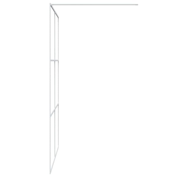 brusevæg 140x195 cm klart sikkerhedsglas hvid
