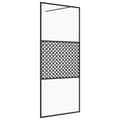 Miniatyrbillede 2 af 5: brusevæg 90x195 cm klart sikkerhedsglas sort