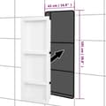 Miniatyrbillede 6 af 7: bruseniche med 3 rum 41x99x9 cm mat hvid