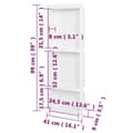 Miniatyrbillede 7 af 7: bruseniche med 3 rum 41x99x9 cm mat hvid