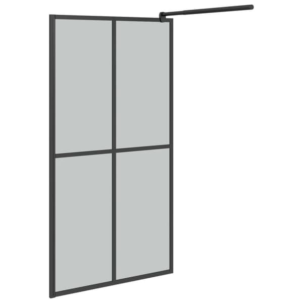 brusevæg 100x195 cm mørk hærdet glas