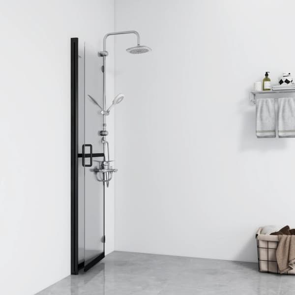 foldbar brusevæg 100x190 cm transparent sikkerhedsglas
