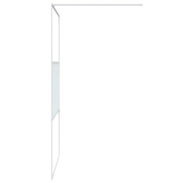 Walk-in suihkuseinäke valkoinen 115x195 cm kirkas ESG-lasi
