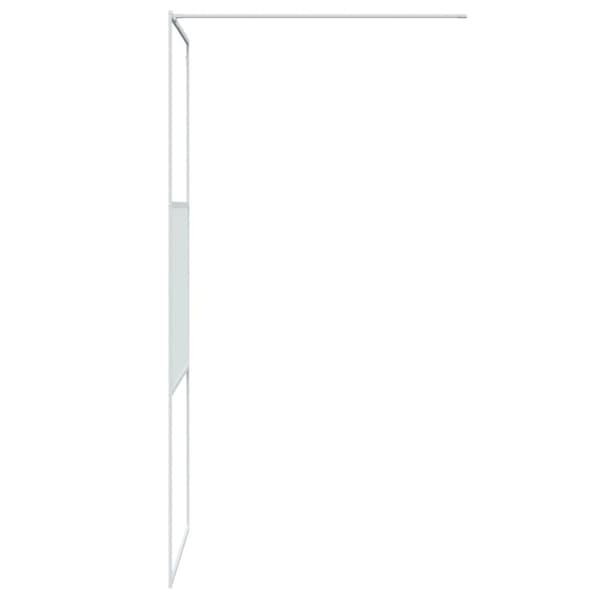 brusevæg 80x195 cm klart sikkerhedsglas hvid