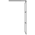 Miniatyrbild 6 av 10: Duschvägg med hylla svart 80x195 cm ESG-glas&aluminium