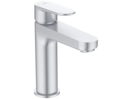 IDEAL STANDARD Cerafine model O håndvaskarmatur 50x125x176 mm i sølv, med bundventil - EasyFix, Ecoflow, FirmaFlow
