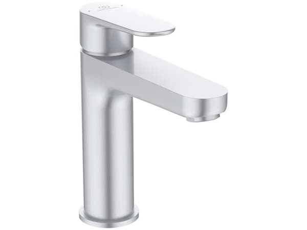 IDEAL STANDARD Cerafine model O håndvaskarmatur 50x125x176 mm i sølv, med bundventil - EasyFix, Ecoflow, FirmaFlow