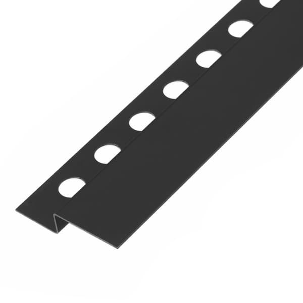 Frontliste til brusebund 120cm Sort
