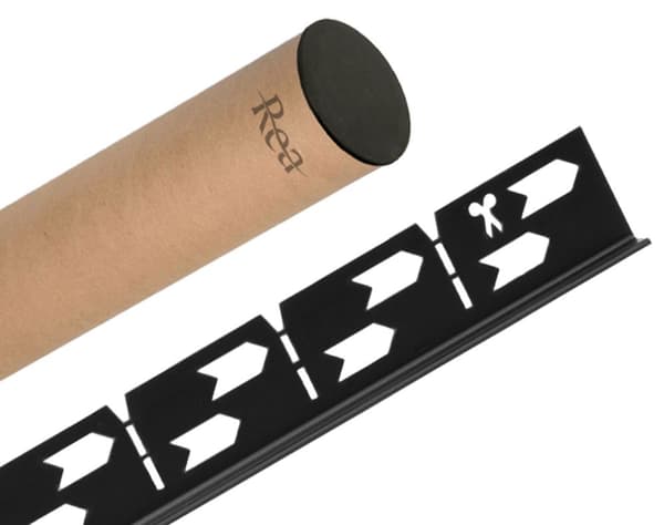 Lutningslist för duschbrunn 100cm Svart Höger