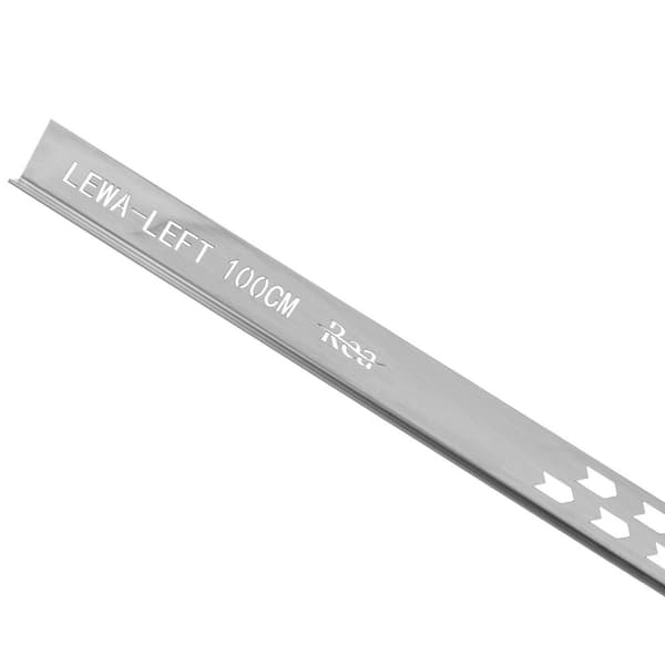 Lutningslist för duschbrunn 100cm Borstad Nickel Vänster