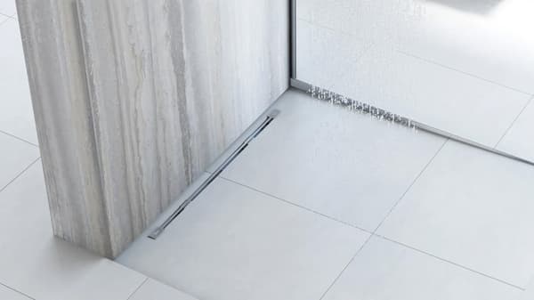 Lutningslist för duschbrunn 100cm Borstad Nickel Vänster