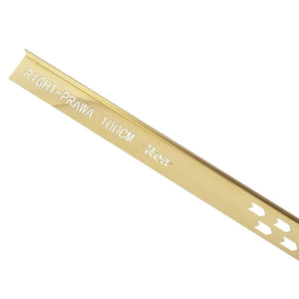 Lutningslist för duschbrunn 100cm Guld Höger