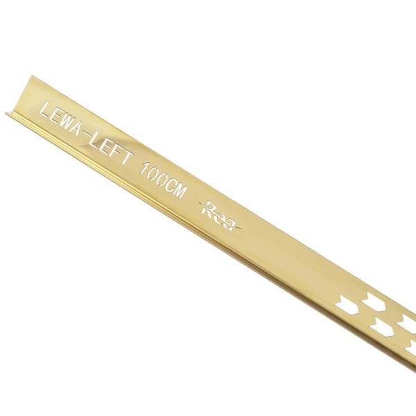 Lutningslist för duschbrunn 100cm Guld Höger