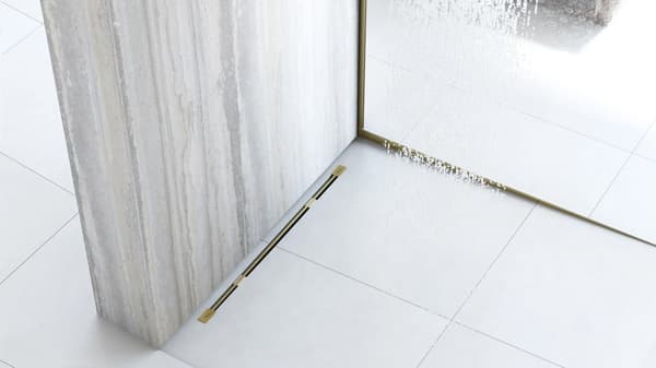 Lutningslist för duschbrunn 100cm Guld Höger