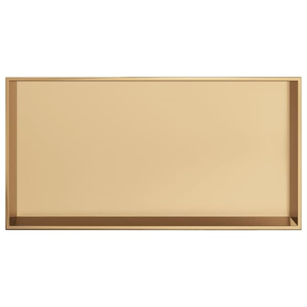 brusehylde 62x32x9 cm rustfrit stil børstet guldfarve