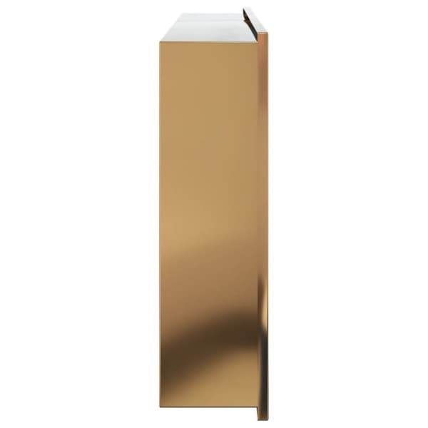 brusehylde 62x32x9 cm rustfrit stil børstet guldfarve