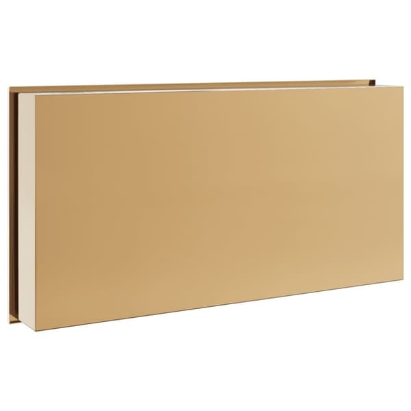 brusehylde 62x32x9 cm rustfrit stil børstet guldfarve