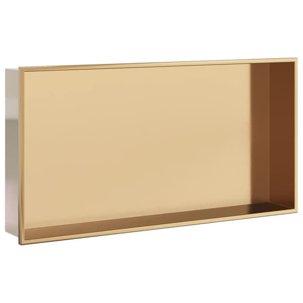 brusehylde 62x32x9 cm rustfrit stil børstet guldfarve