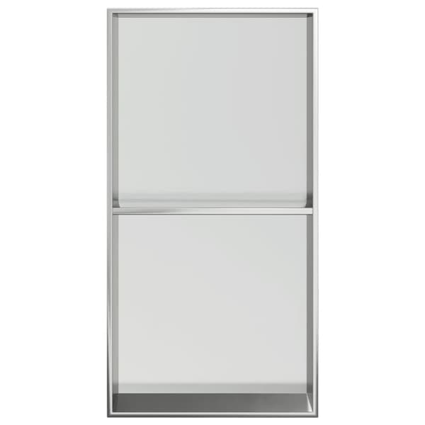 Duschnisch borstad silver 32x62x9 cm rostfritt stål