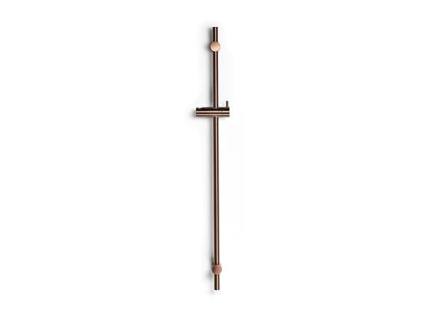 BLUE LABEL Brusestang i længde 90 cm inklusiv glider - leveres eksklusiv håndbruser - børstet bronze