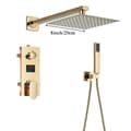 Miniatyrbillede 2 af 2: Brusesæt, Stilfuld Messingfinish, Smart Temperaturkontrol,Gylden C 8tommer